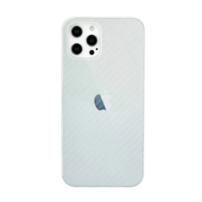 İphone 12 Pro Max Kılıf Karbon Pp Silikon - Şeffaf