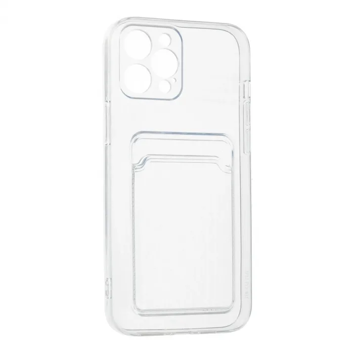 İphone 12 Pro Max Kılıf Kart Şeffaf Silikon - Şeffaf