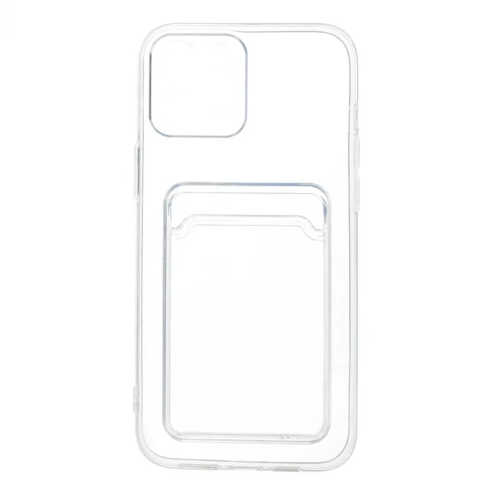 İphone 12 Pro Max Kılıf Kart Şeffaf Silikon - Şeffaf