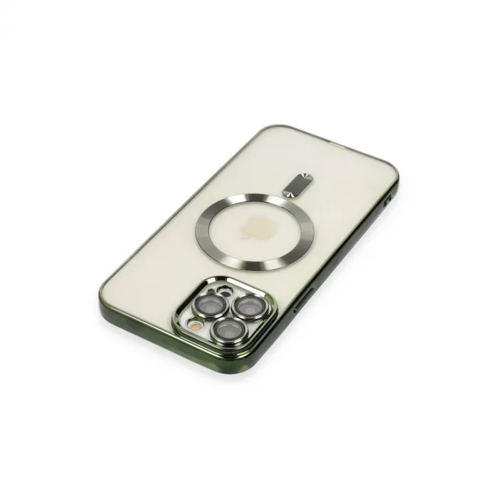 İphone 12 Pro Max Kılıf Kross Magneticsafe Kapak - Koyu Yeşil