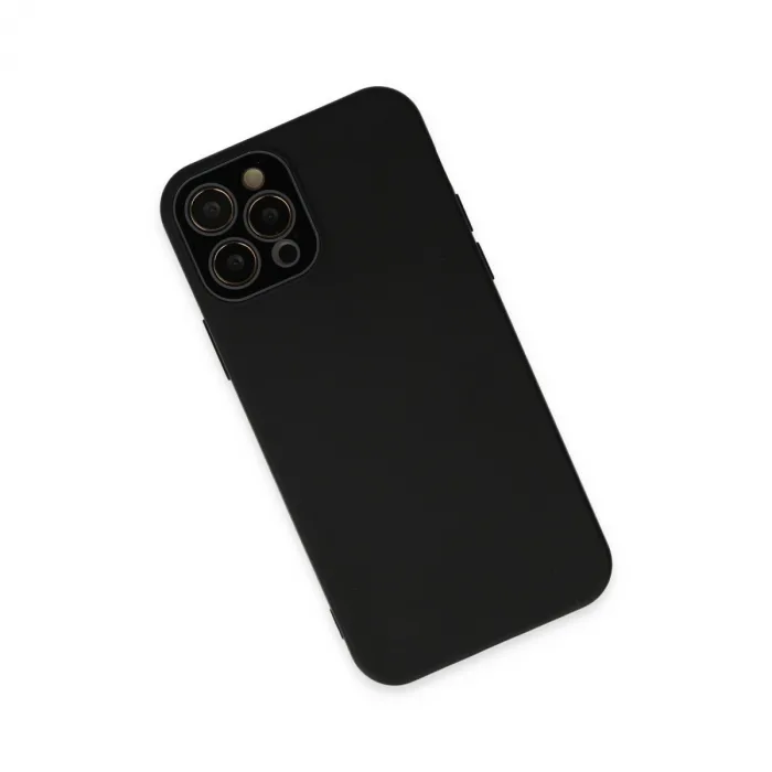 İphone 12 Pro Max Kılıf Lansman Glass Kapak - Siyah