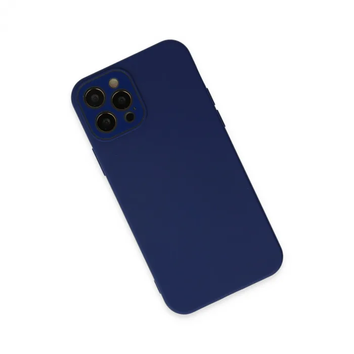 İphone 12 Pro Max Kılıf Lansman Glass Kapak - Sky Blue