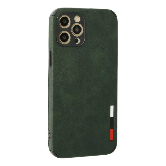 İphone 12 Pro Max Kılıf Loop Deri Silikon - Yeşil