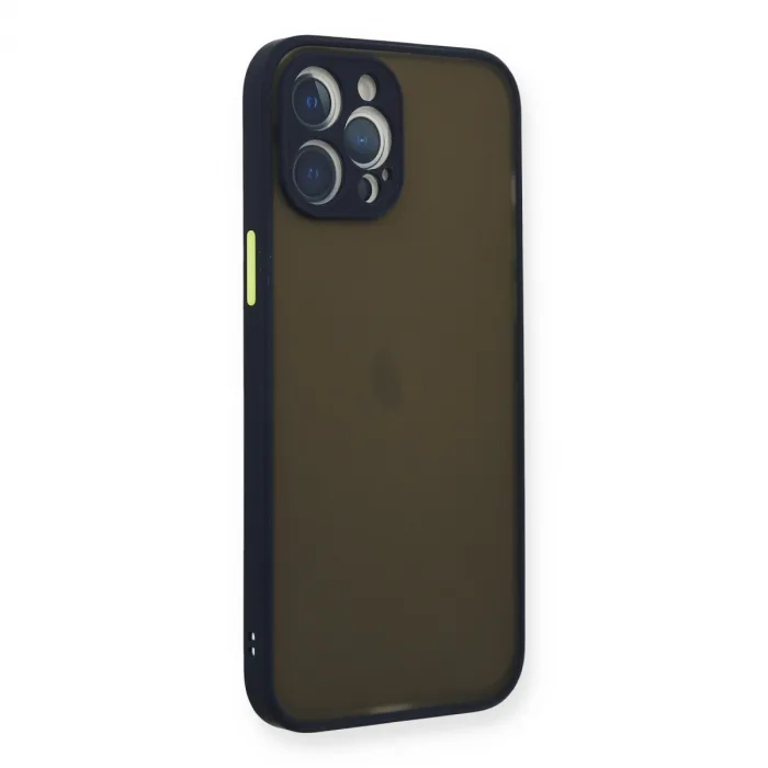 İphone 12 Pro Max Kılıf Montreal Silikon Kapak - Lacivert