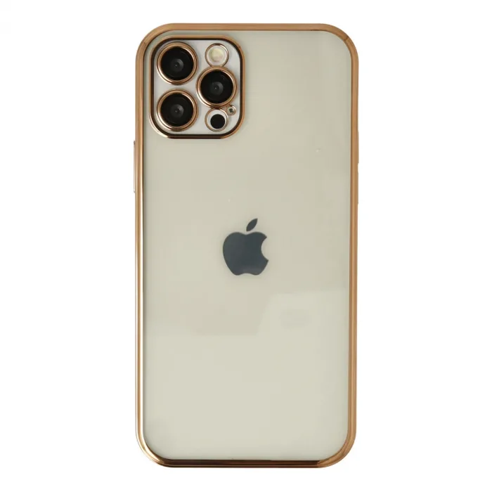 İphone 12 Pro Max Kılıf Razer Lensli Silikon - Gold