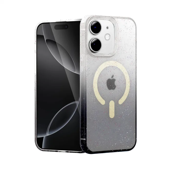 İphone 12 Pummel Shiny Magsafe Kapak - Siyah