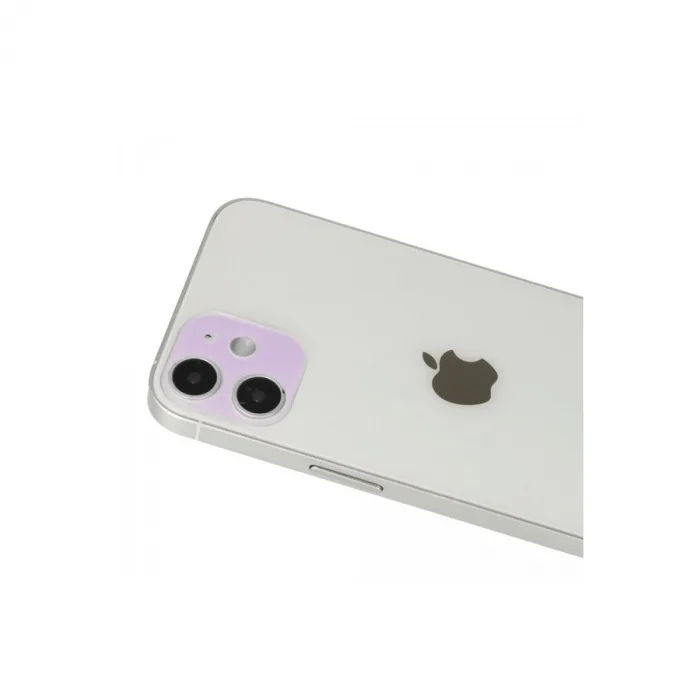 İphone 12 Rainbow Kamera Lens Koruma Cam - Mor