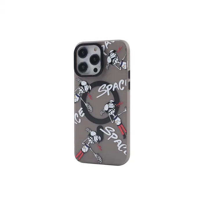 İphone 13 Pro Kılıf Apollo Magneticsafe Desenli Kapak - Apollo Siyah - 3