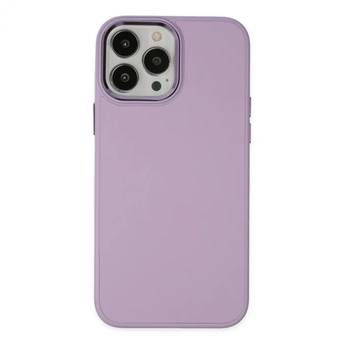 İphone 13 Pro Kılıf Asya Deri Silikon - Lila