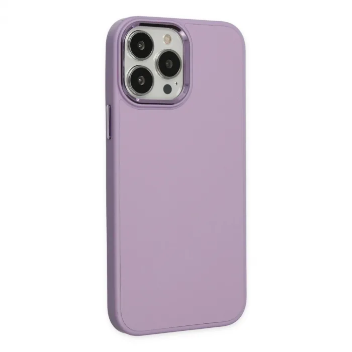 İphone 13 Pro Kılıf Asya Deri Silikon - Lila