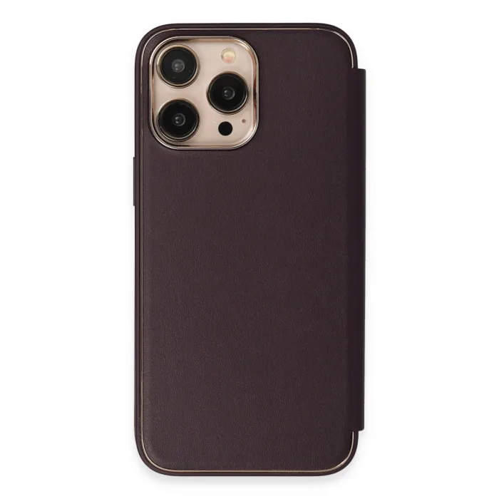 İphone 13 Pro Kılıf Dolpin Kapaklı - Derin Mor