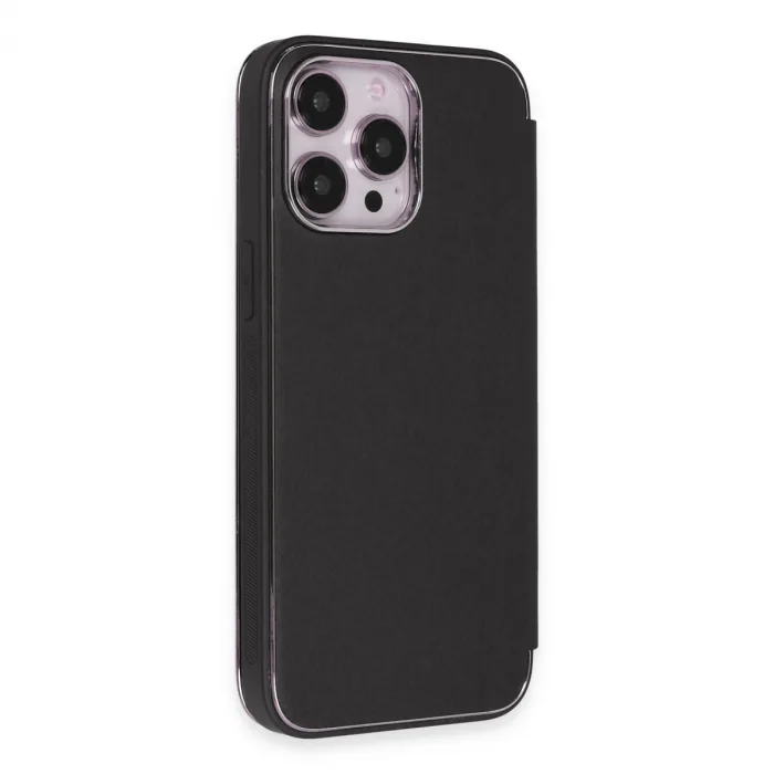 iPhone 13 Pro Kılıf Dolpin Kapaklı - Siyah