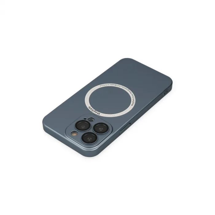 İphone 13 Pro Kılıf Jack Magneticsafe Lens Silikon - Sierra Blue