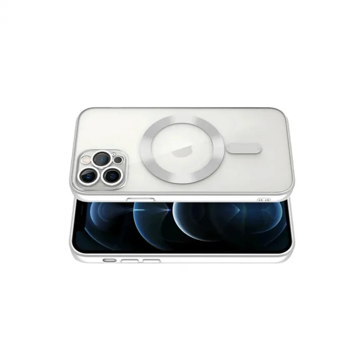 İphone 13 Pro Kılıf Kross Magneticsafe Kapak - Gümüş