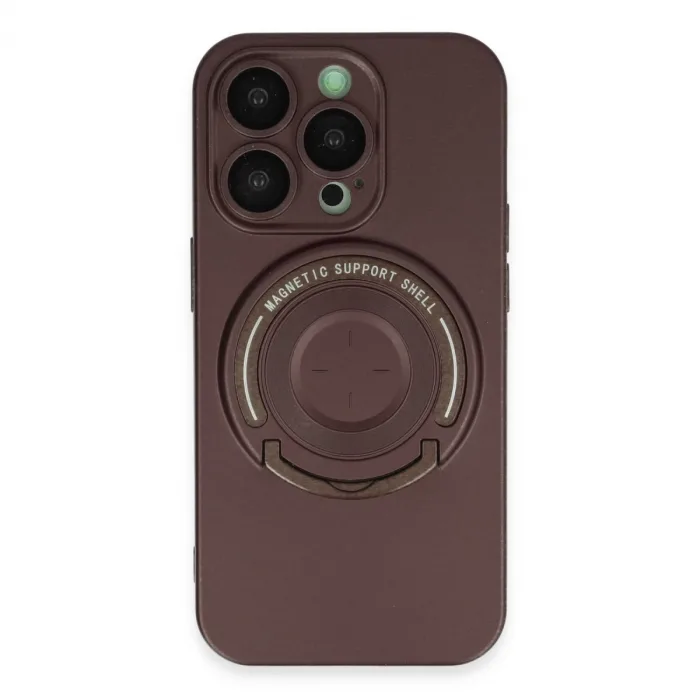 İphone 13 Pro Kılıf Lukka Magneticsafe Kapak - Kahverengi