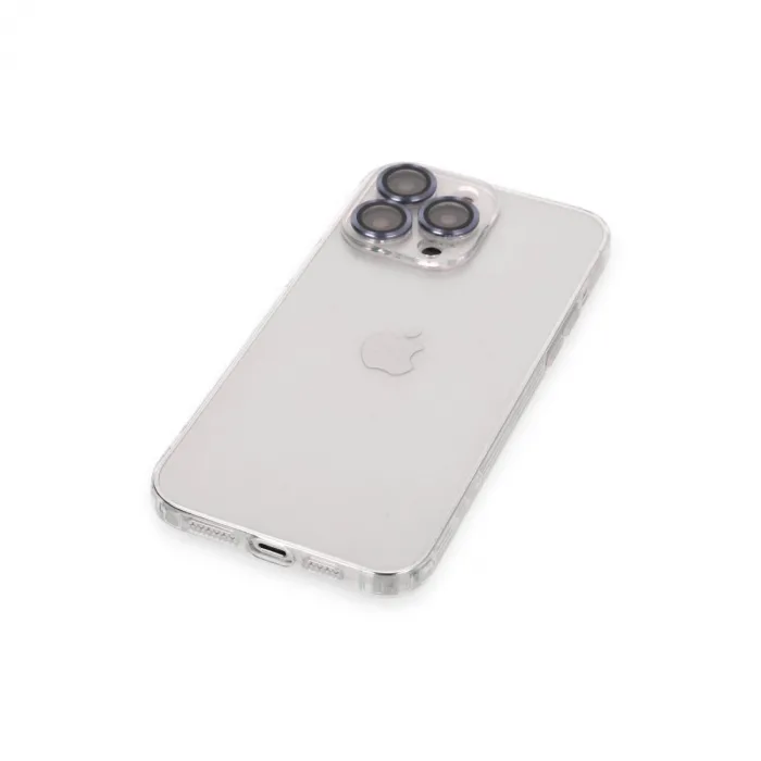 İphone 13 Pro Kılıf Luko Lens Silikon - Sierra Blue