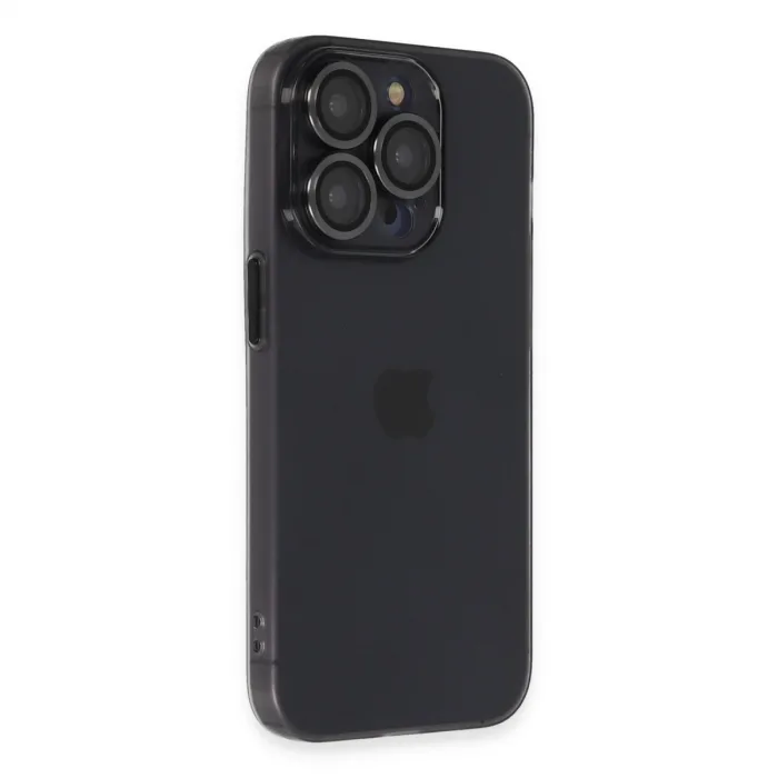 iPhone 13 Pro Kılıf Luko Lens Silikon - Siyah