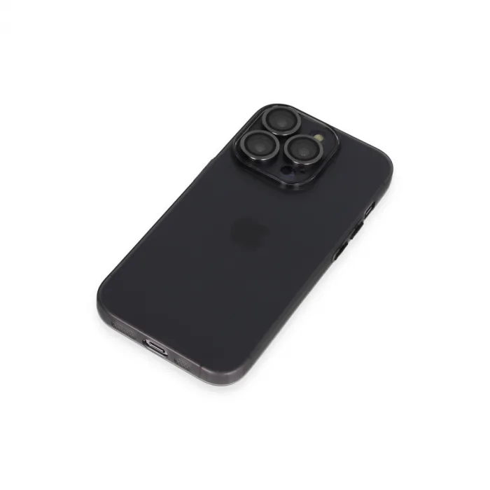 iPhone 13 Pro Kılıf Luko Lens Silikon - Siyah