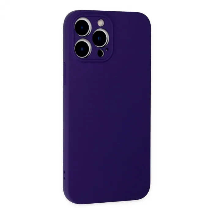 İphone 13 Pro Kılıf Nano İçi Kadife Silikon - Mor
