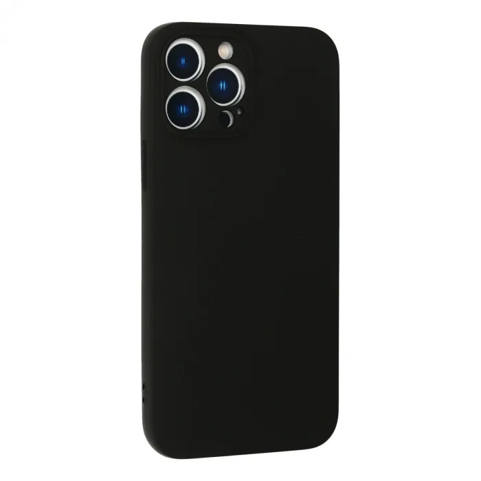 İphone 13 Pro Kılıf Nano İçi Kadife Silikon - Siyah