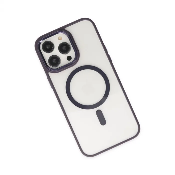 İphone 13 Pro Kılıf Room Magneticsafe Silikon - Derin Mor