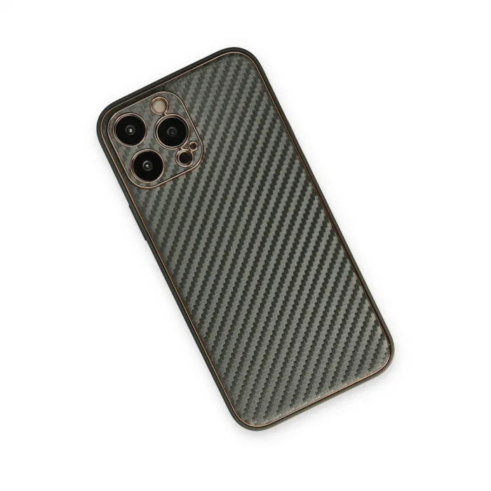 İphone 13 Pro Max Kılıf Coco Karbon Silikon - Füme