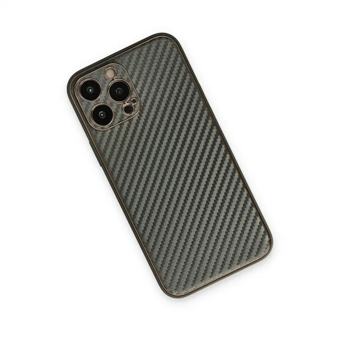 İphone 13 Pro Max Kılıf Coco Karbon Silikon - Füme