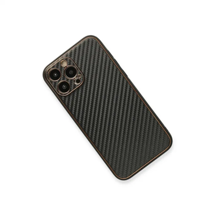İphone 13 Pro Max Kılıf Coco Karbon Silikon - Siyah
