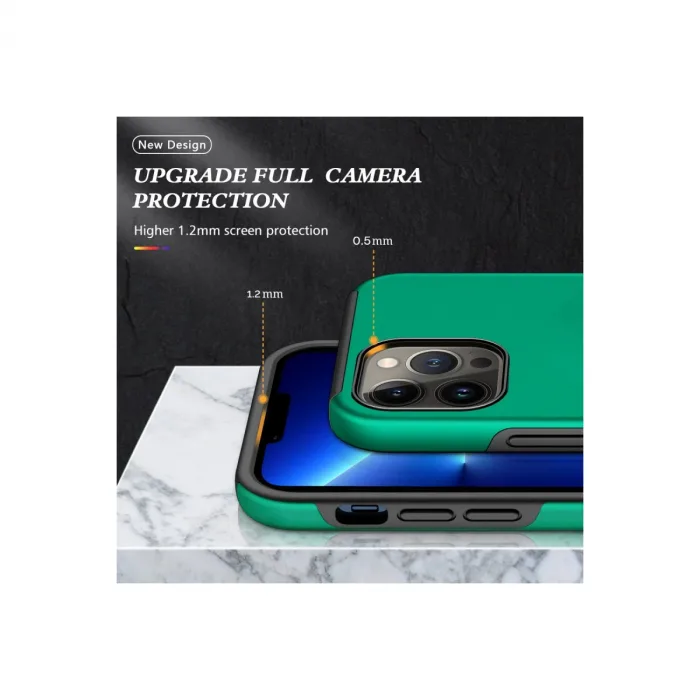 İphone 13 Pro Max Kılıf Elit Yüzüklü Kapak - Yeşil