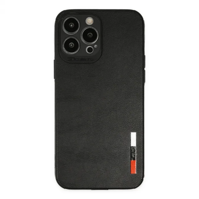 İphone 13 Pro Max Kılıf Loop Deri Silikon - Siyah