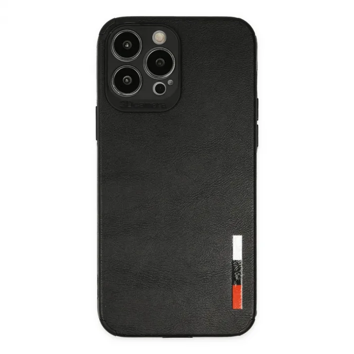 İphone 13 Pro Max Kılıf Loop Deri Silikon - Siyah