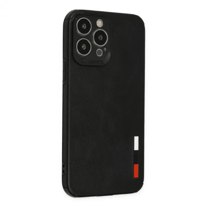 İphone 13 Pro Max Kılıf Loop Deri Silikon - Siyah