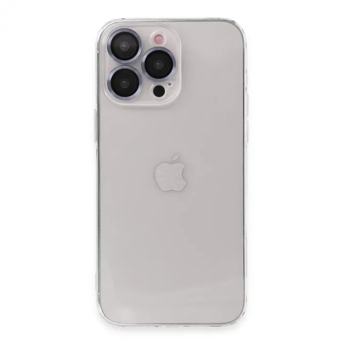 İphone 13 Pro Max Kılıf Luko Lens Silikon - Sierra Blue