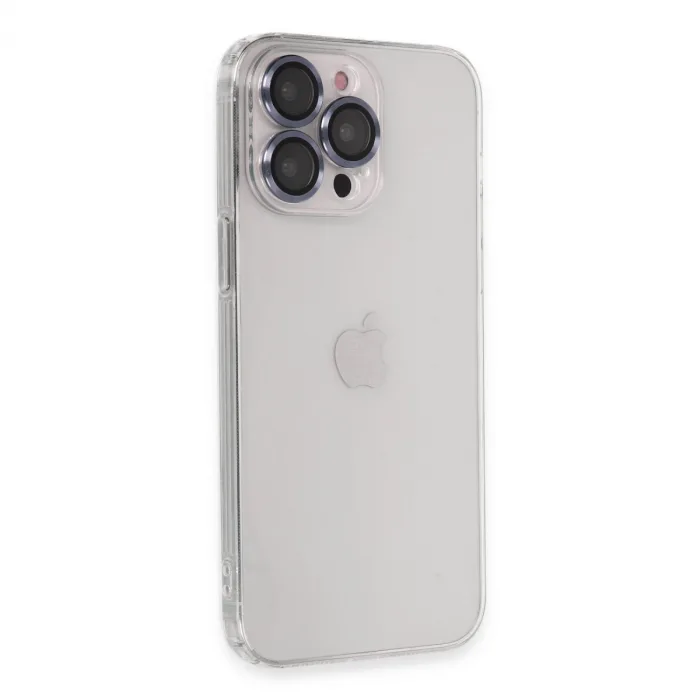 iPhone 13 Pro Max Kılıf Luko Lens Silikon - Sierra Blue