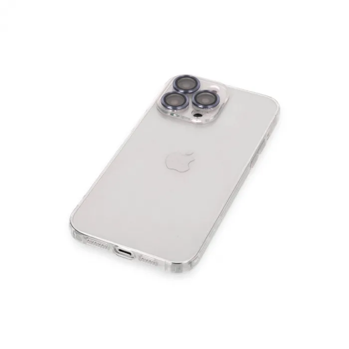 iPhone 13 Pro Max Kılıf Luko Lens Silikon - Sierra Blue