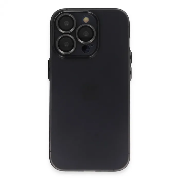 iPhone 13 Pro Max Kılıf Luko Lens Silikon - Siyah