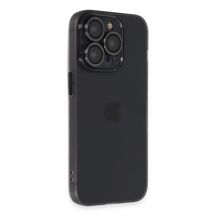 İphone 13 Pro Max Kılıf Luko Lens Silikon - Siyah