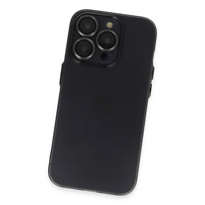 iPhone 13 Pro Max Kılıf Luko Lens Silikon - Siyah