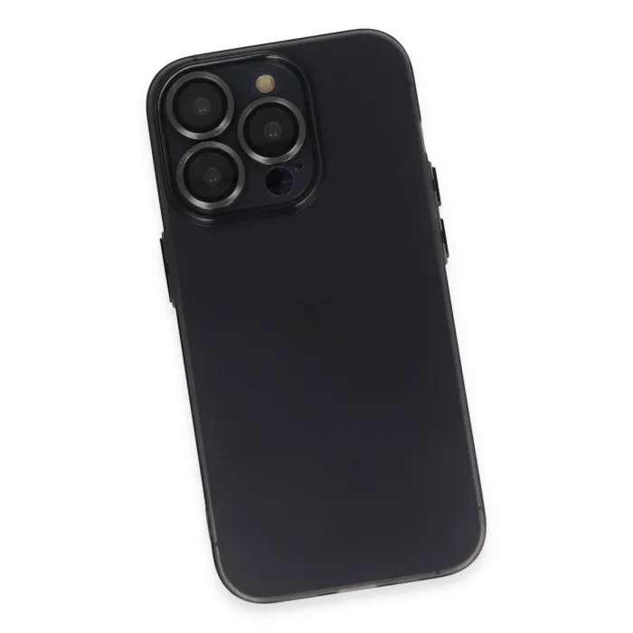 iPhone 13 Pro Max Kılıf Luko Lens Silikon - Siyah