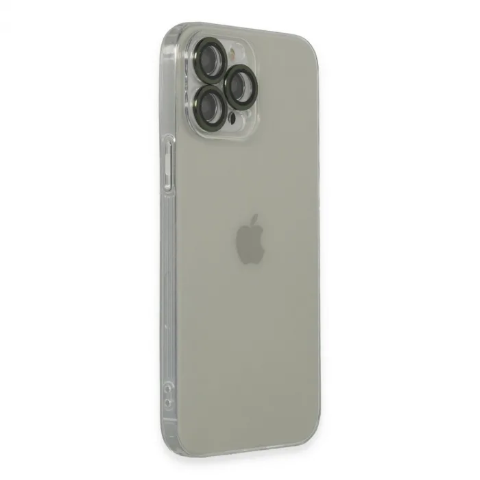 iPhone 13 Pro Max Kılıf Luko Lens Silikon - Yeşil