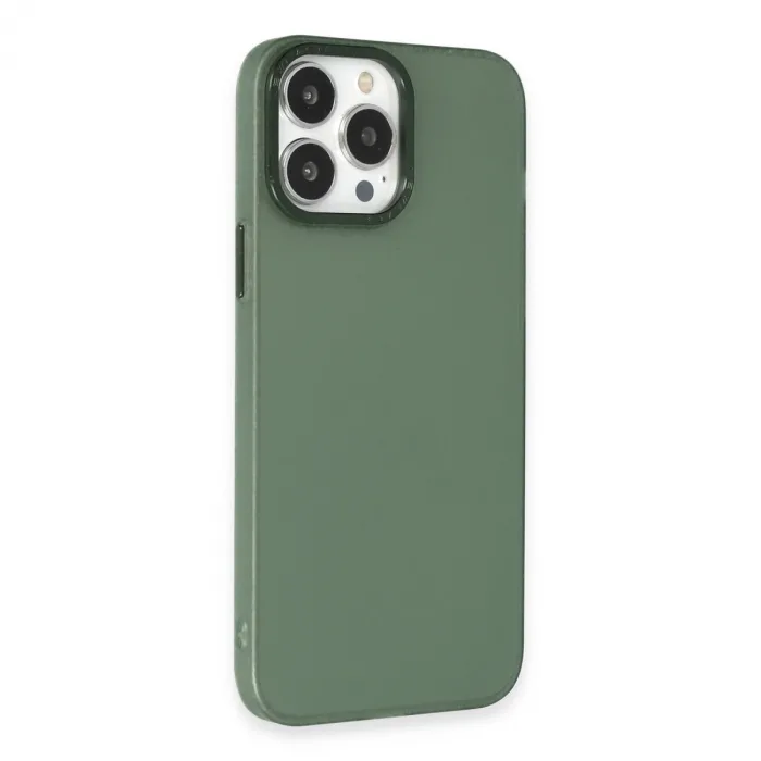İphone 13 Pro Max Kılıf Modos Metal Kapak - Koyu Yeşil