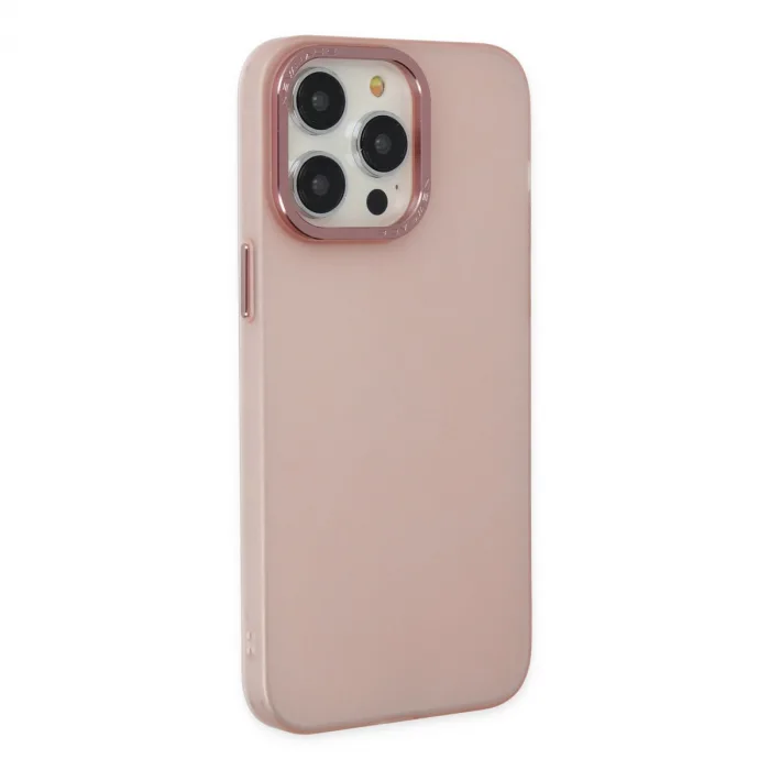 iPhone 13 Pro Max Kılıf Modos Metal Kapak - Pembe