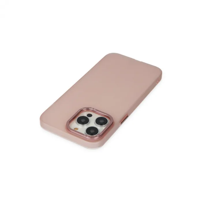iPhone 13 Pro Max Kılıf Modos Metal Kapak - Pembe