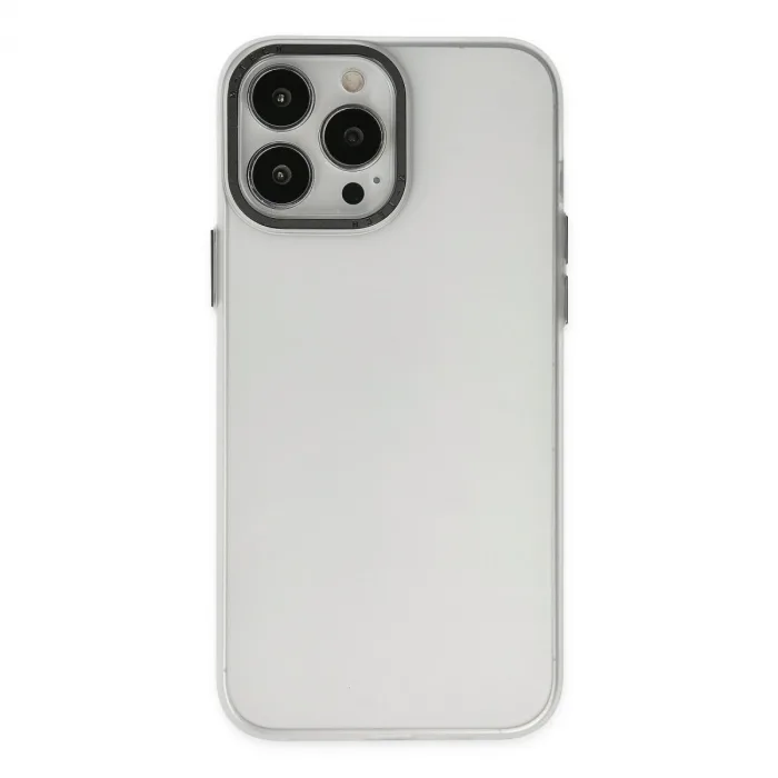 iPhone 13 Pro Max Kılıf Modos Metal Kapak - Şeffaf
