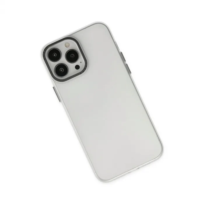 İphone 13 Pro Max Kılıf Modos Metal Kapak - Şeffaf