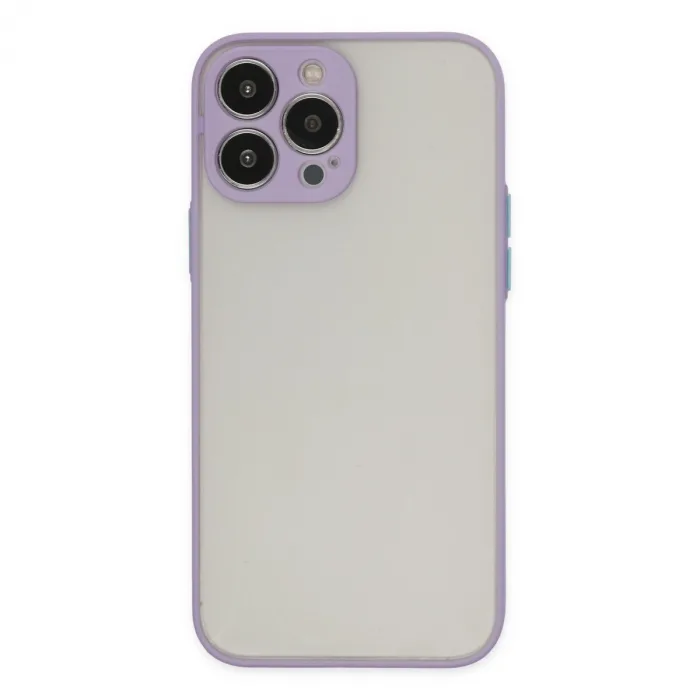 İphone 13 Pro Max Kılıf Montreal Silikon Kapak - Mor