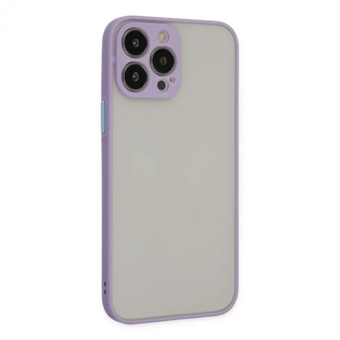 İphone 13 Pro Max Kılıf Montreal Silikon Kapak - Mor