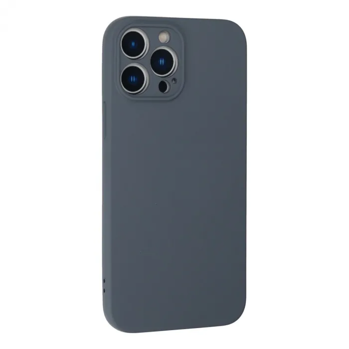 İphone 13 Pro Max Kılıf Nano İçi Kadife Silikon - Gri