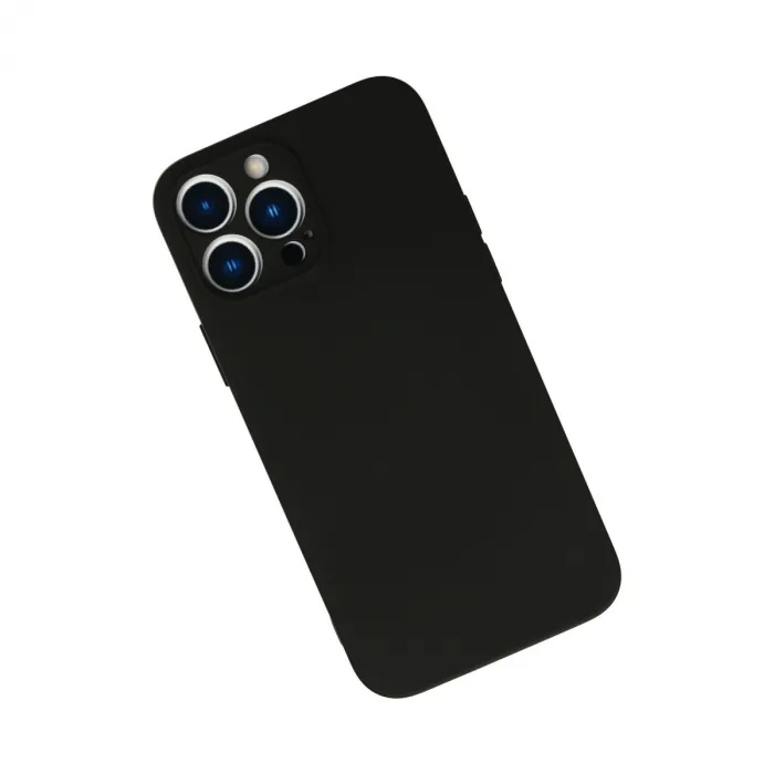 İphone 13 Pro Max Kılıf Nano İçi Kadife Silikon - Siyah