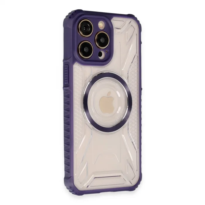 İphone 13 Pro Max Kılıf Prag Magneticsafe Kapak - Derin Mor